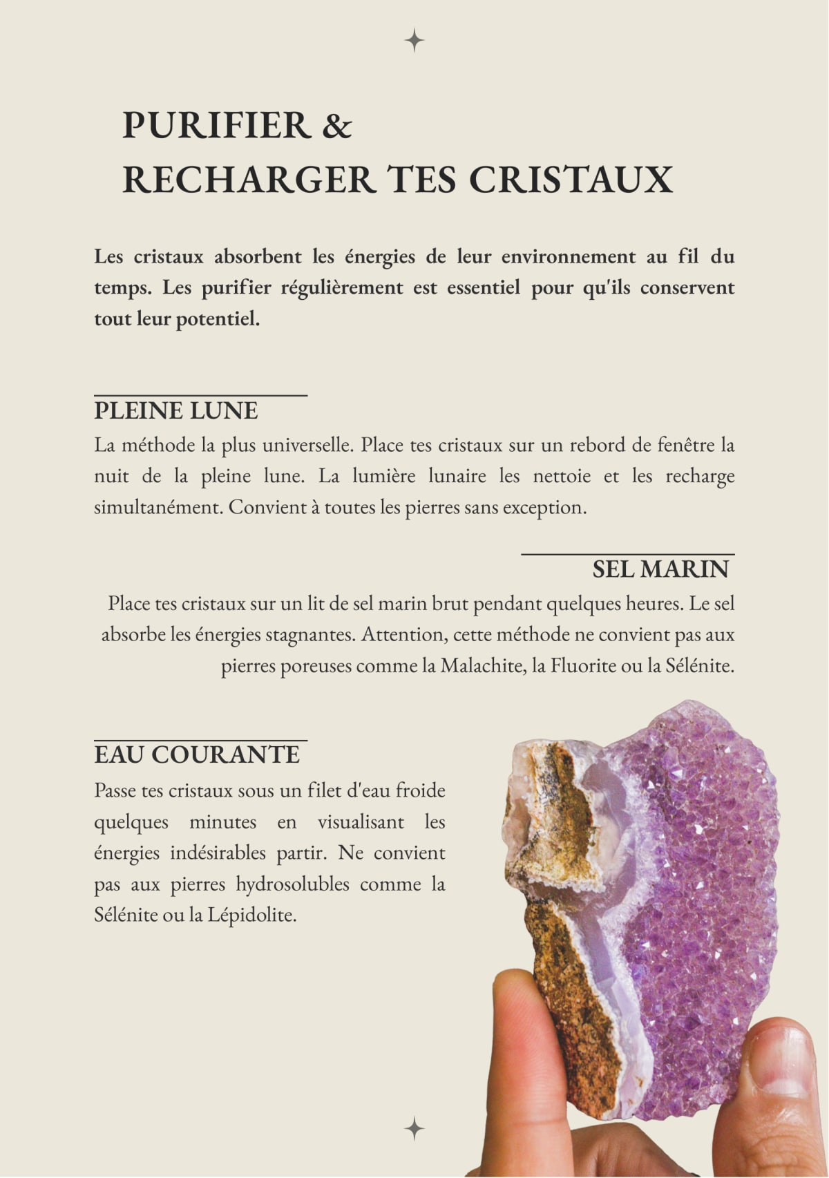 Purifier les minéraux