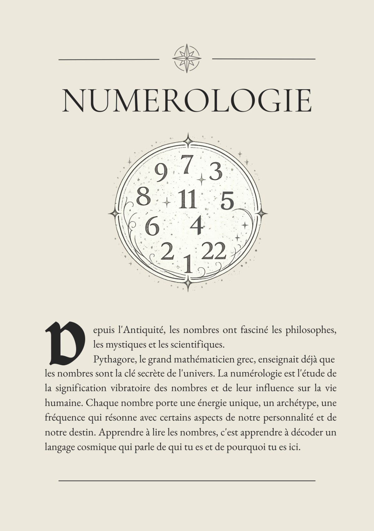 Conscience et numérologie